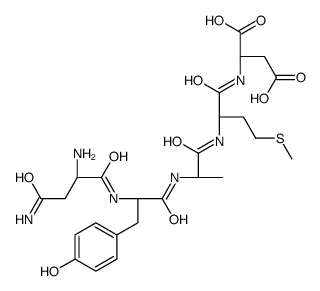 (2S)-2-[[(2S)-2-[[(2S)-2-[[(2S)-2-[[(2S)-2,4-diamino-4-oxobutanoyl]amino]-3-(4-hydroxyphenyl)propanoyl]amino]propanoyl]amino]-4-methylsulfanylbutanoyl]amino]butanedioic acid Structure