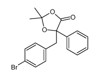 5-[(4-bromophenyl)methyl]-2,2-dimethyl-5-phenyl-1,3-dioxolan-4-one结构式