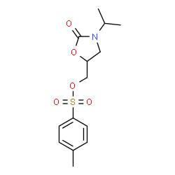 3-(1-methylethyl)-5-[[[(4-methylphenyl)sulphonyl]oxy]methyl]oxazolidin-2-one结构式