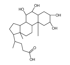 2,3,6,7-tetrahydroxycholanoic acid Structure