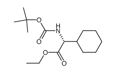 ethyl (R)-N-(tert-butoxycarbonyl)-cyclohexylglycinate结构式