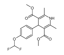 2,6-Dimethyl-3,5-dimethoxycarbonyl-4-(p-difluoromethoxyphenyl)-1,4-dih ydropyridine Structure