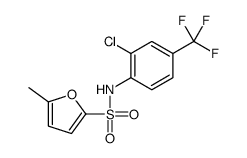 N-[2-chloro-4-(trifluoromethyl)phenyl]-5-methylfuran-2-sulfonamide结构式
