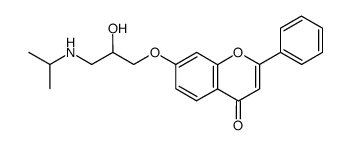 7-(2-Hydroxy-3-isopropylamino-propoxy)-2-phenyl-chromen-4-one Structure