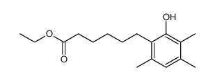 ethyl 6-(2-hydroxy-3,4,6-trimethylphenyl)hexanoate结构式