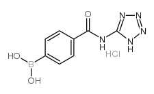 (4-((1H-Tetrazol-5-yl)carbamoyl)phenyl)boronic acid hydrochloride Structure