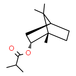 endo-(-)-1,7,7-trimethylbicyclo[2.2.1]hept-2-yl isobutyrate structure