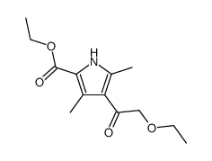 4-ethoxyacetyl-3,5-dimethyl-pyrrole-2-carboxylic acid ethyl ester Structure