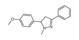 3-(4-methoxyphenyl)-2-methyl-5-phenyl-3,4-dihydropyrazole结构式