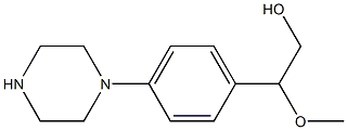 2-methoxy-2-(4-(piperazin-1-yl)phenyl)ethanol结构式