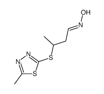 3-(5-Methyl-1,3,4-thiadiazole-2-ylthio)-butanal oxime结构式