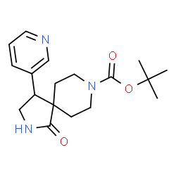 1-氧代-4-(吡啶-3-基)-2,8-二氮杂螺[4.5]癸烷-8-羧酸叔丁酯结构式