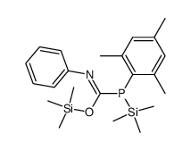 trimethylsilyl mesityl-N-phenyl(trimethylsilyl)phosphanecarbimidate Structure