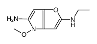 4H-Furo[3,2-b]pyrrole-2,5-diamine,N2-ethyl-4-methoxy-结构式