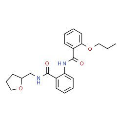 2-propoxy-N-(2-{[(tetrahydro-2-furanylmethyl)amino]carbonyl}phenyl)benzamide Structure