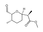 methyl α(R),5(S)-dimethyl-6(R)-formyltetrahydropyran-2(R)-acetate Structure