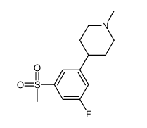 1-ethyl-4-(3-fluoro-5-methylsulfonylphenyl)piperidine Structure