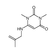 1,3-dimethyl-6-(β-methylallyl)aminouracil结构式