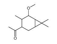 1-(5-methoxy-4,7,7-trimethyl-3-bicyclo[4.1.0]heptanyl)ethanone结构式