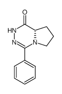 8a(S)-6,7,8,8a-tetrahydro-4-phenylpyrrolo<1,2-d><1,2,4>triazin-1(2H)-one结构式