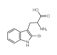 2-amino-3-(2-bromo-1H-indol-3-yl)propanoic acid结构式