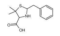 2-benzyl-5,5-dimethyl-1,3-thiazolidine-4-carboxylic acid结构式