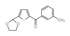 5-(1,3-DIOXOLAN-2-YL)-2-(3-METHYLBENZOYL)THIOPHENE structure