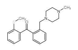 2-(4-METHYLPIPERAZINOMETHYL)-2'-THIOMETHYLBENZOPHENONE结构式