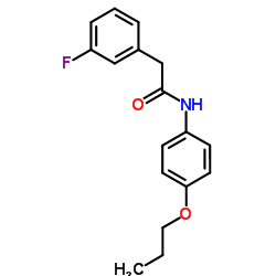 2-(3-Fluorophenyl)-N-(4-propoxyphenyl)acetamide结构式