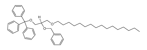 2-O-benzyl-1-O-hexadecyl-3-O-trityl-sn-glycerol结构式