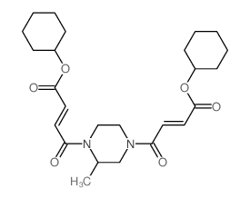 2-Butenoic acid,4,4'-(2-methyl-1,4-piperazinediyl)bis[4-oxo-, dicyclohexyl ester (9CI)结构式