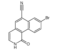 8-bromo-1-oxo-2H-benzo[h]isoquinoline-6-carbonitrile结构式