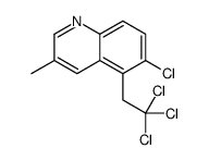 6-chloro-3-methyl-5-(2,2,2-trichloroethyl)quinoline结构式