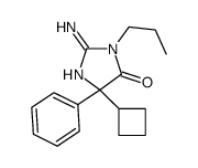 2-amino-5-cyclobutyl-5-phenyl-3-propylimidazol-4-one结构式