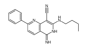 5-amino-7-(butylamino)-2-phenyl-1,6-naphthyridine-8-carbonitrile Structure