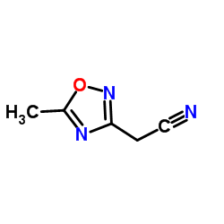 (5-Methyl-1,2,4-oxadiazol-3-yl)acetonitrile Structure