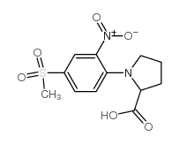 1-[4-(METHYLSULFONYL)-2-NITROPHENYL]PYRROLIDINE-2-CARBOXYLIC ACID Structure