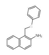 1-(phenylsulfanylmethyl)naphthalen-2-amine结构式