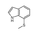 7-(甲基硫代)-1H-吲哚结构式