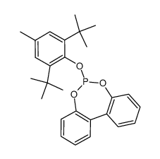 6-(2,6-di-tert-butyl-4-methylphenoxy)dibenzo[d,f][1,3,2]dioxaphosphepine结构式