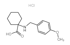 1-[(4-methoxyphenyl)methylamino]cyclohexane-1-carboxylic acid Structure