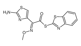 S-2-苯并噻唑基-2-氨基-alpha-(甲氧亚氨基)-4-噻唑硫代乙酸酯结构式