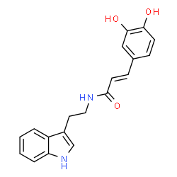 (E)-N-[2-(3-Indolyl)ethyl]-3-(3,4-dihydroxyphenyl)acrylamide Structure