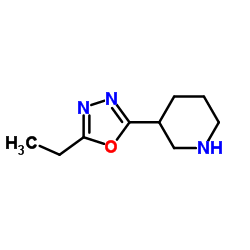 3-(5-Ethyl-1,3,4-oxadiazol-2-yl)piperidine Structure