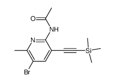 N-[5-bromo-6-methyl-3-(2-trimethylsilylethynyl)pyridin-2-yl]acetamide Structure