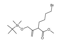 methyl 6-bromo-2-(3-((tert-butyldimethylsilyl)oxy)prop-1-en-2-yl)hexanoate Structure