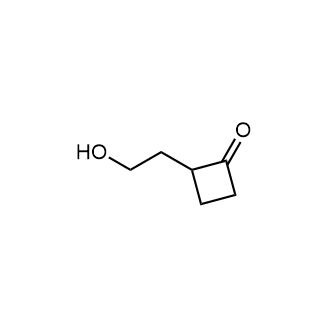 2-(2-Hydroxyethyl)cyclobutan-1-one Structure