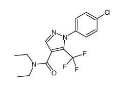 1-(4-chlorophenyl)-N,N-diethyl-5-(trifluoromethyl)pyrazole-4-carboxamide结构式