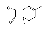 (1S,6R,8S)-8-chloro-3,6-dimethylbicyclo[4.2.0]oct-2-en-7-one结构式