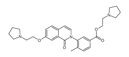 2-pyrrolidin-1-ylethyl 4-methyl-3-[1-oxo-7-(2-pyrrolidin-1-ylethoxy)isoquinolin-2(1H)-yl]benzoate Structure